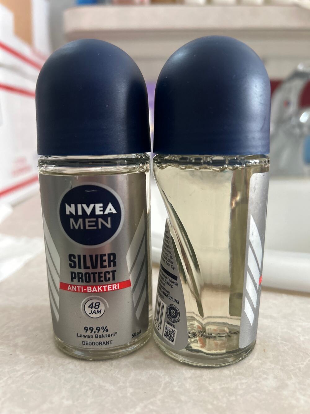 New 2pk Men's Nivea 48hr Roll On Deodorant 1.7oz Made Germany Smells Amazing!!😀